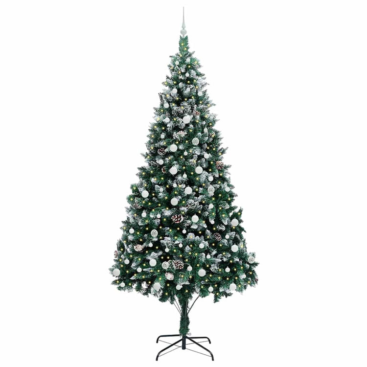 Vidaxx künstlicher Weihnachtsbaum grün 240 cm PVC und Stahl und Kunststoff