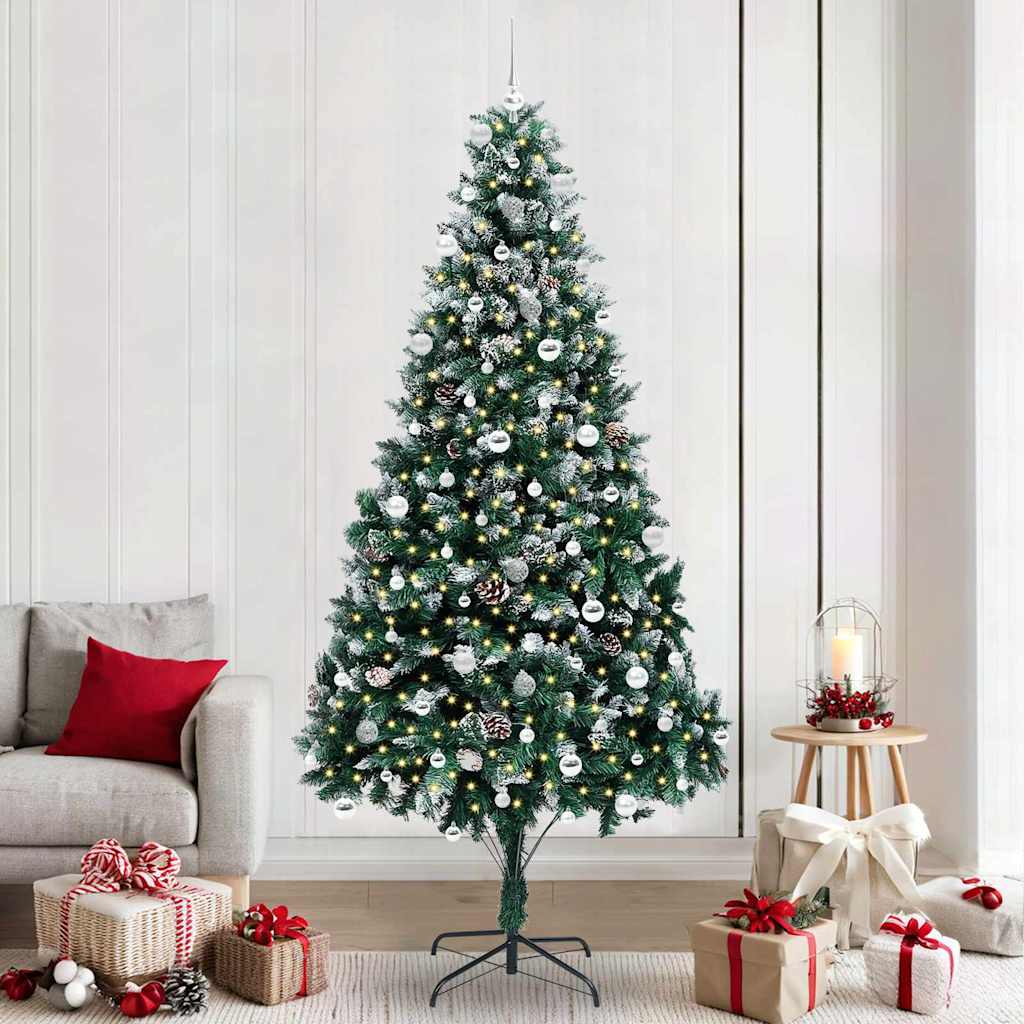 Vidaxx künstlicher Weihnachtsbaum grün 240 cm PVC und Stahl und Kunststoff