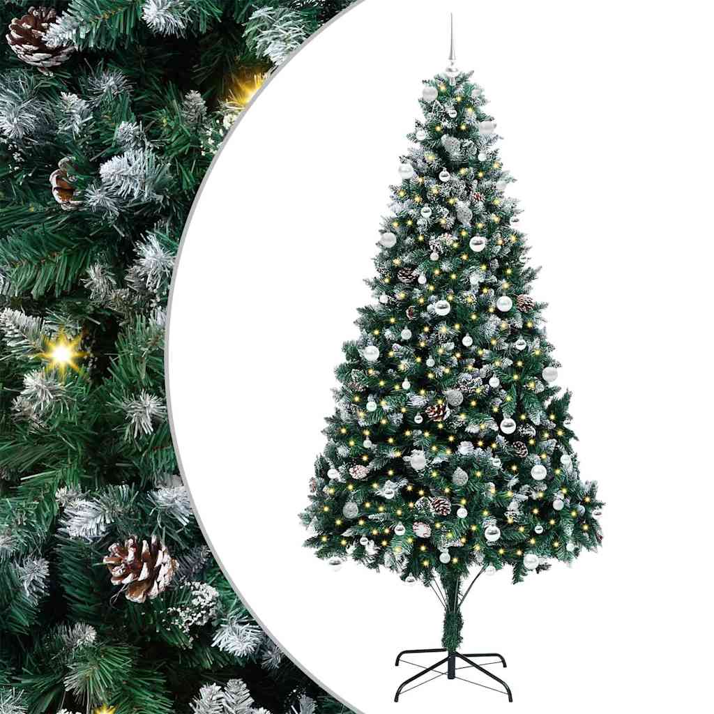 Vidaxx künstlicher Weihnachtsbaum grün 240 cm PVC und Stahl und Kunststoff