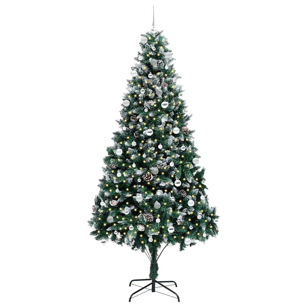 Vidaxx künstlicher Weihnachtsbaum grün 240 cm PVC und Stahl und Kunststoff