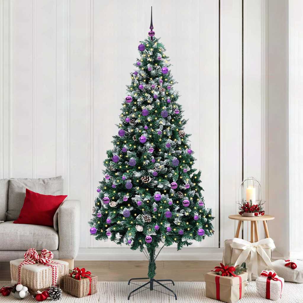 Vidaxx künstlicher Weihnachtsbaum grün 240 cm PVC und Stahl und Kunststoff