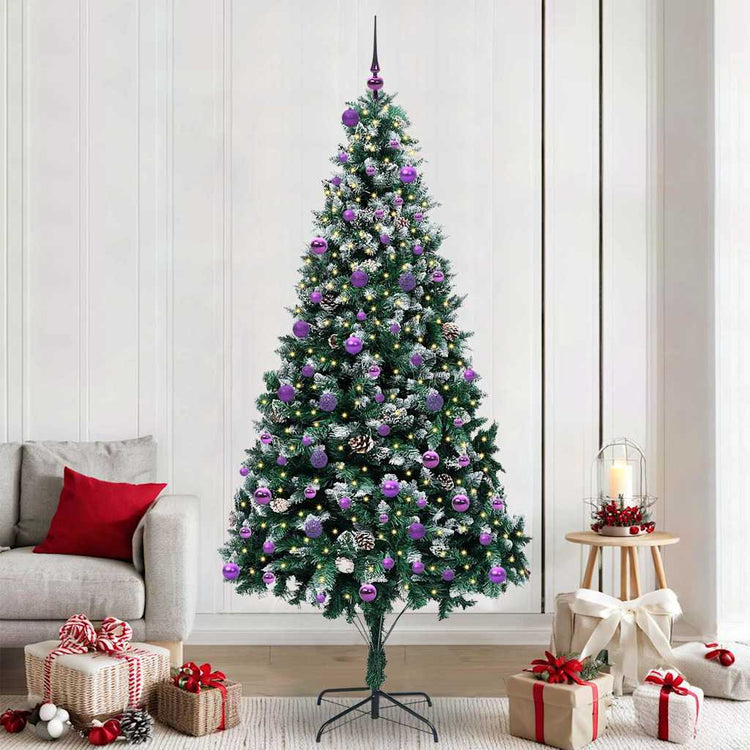 Vidaxx künstlicher Weihnachtsbaum grün 240 cm PVC und Stahl und Kunststoff