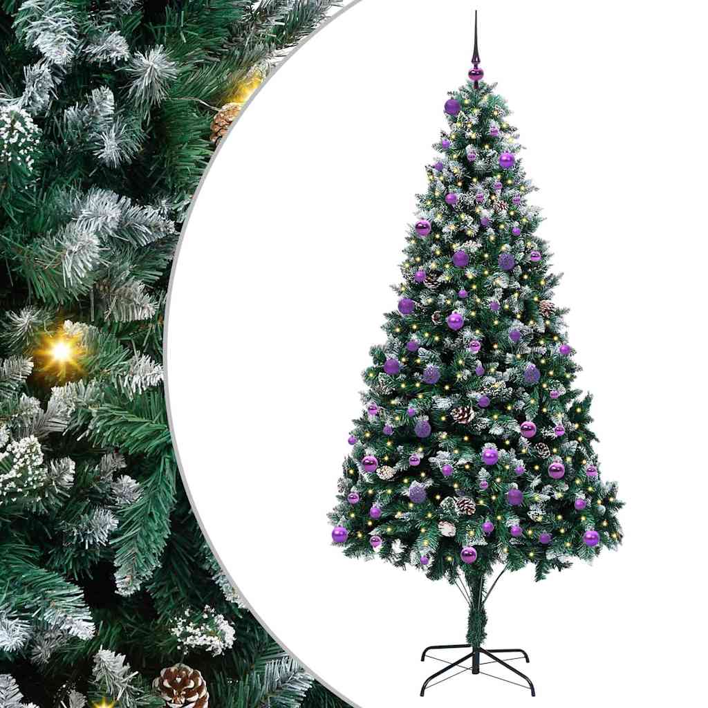 Vidaxx künstlicher Weihnachtsbaum grün 240 cm PVC und Stahl und Kunststoff