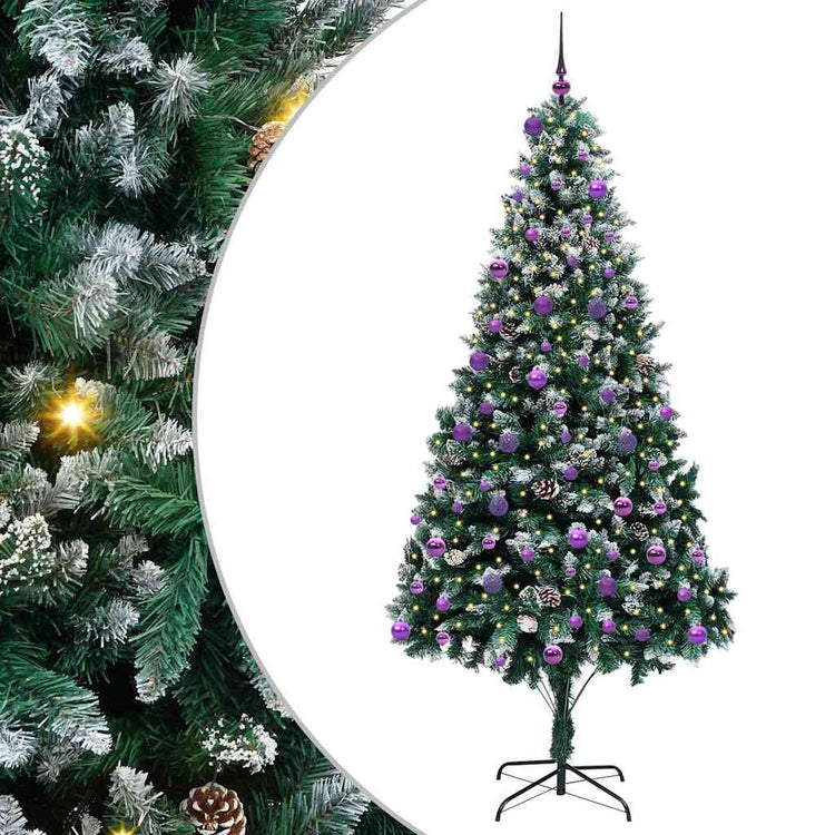 Vidaxx künstlicher Weihnachtsbaum grün 240 cm PVC und Stahl und Kunststoff