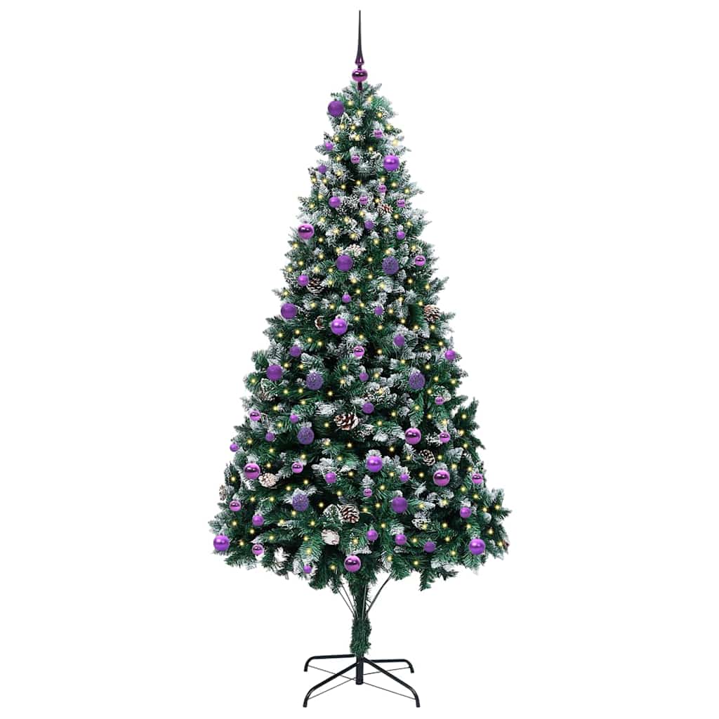 Vidaxx künstlicher Weihnachtsbaum grün 240 cm PVC und Stahl und Kunststoff