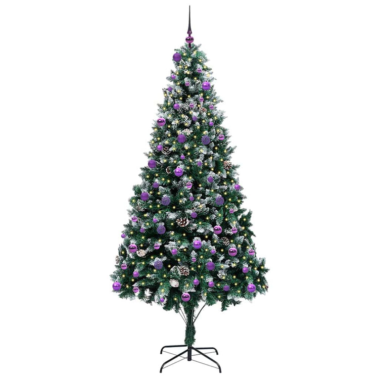 Vidaxx künstlicher Weihnachtsbaum grün 240 cm PVC und Stahl und Kunststoff