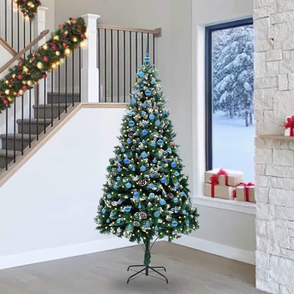 Vidaxx künstlicher Weihnachtsbaum grün 240 cm PVC und Stahl und Kunststoff