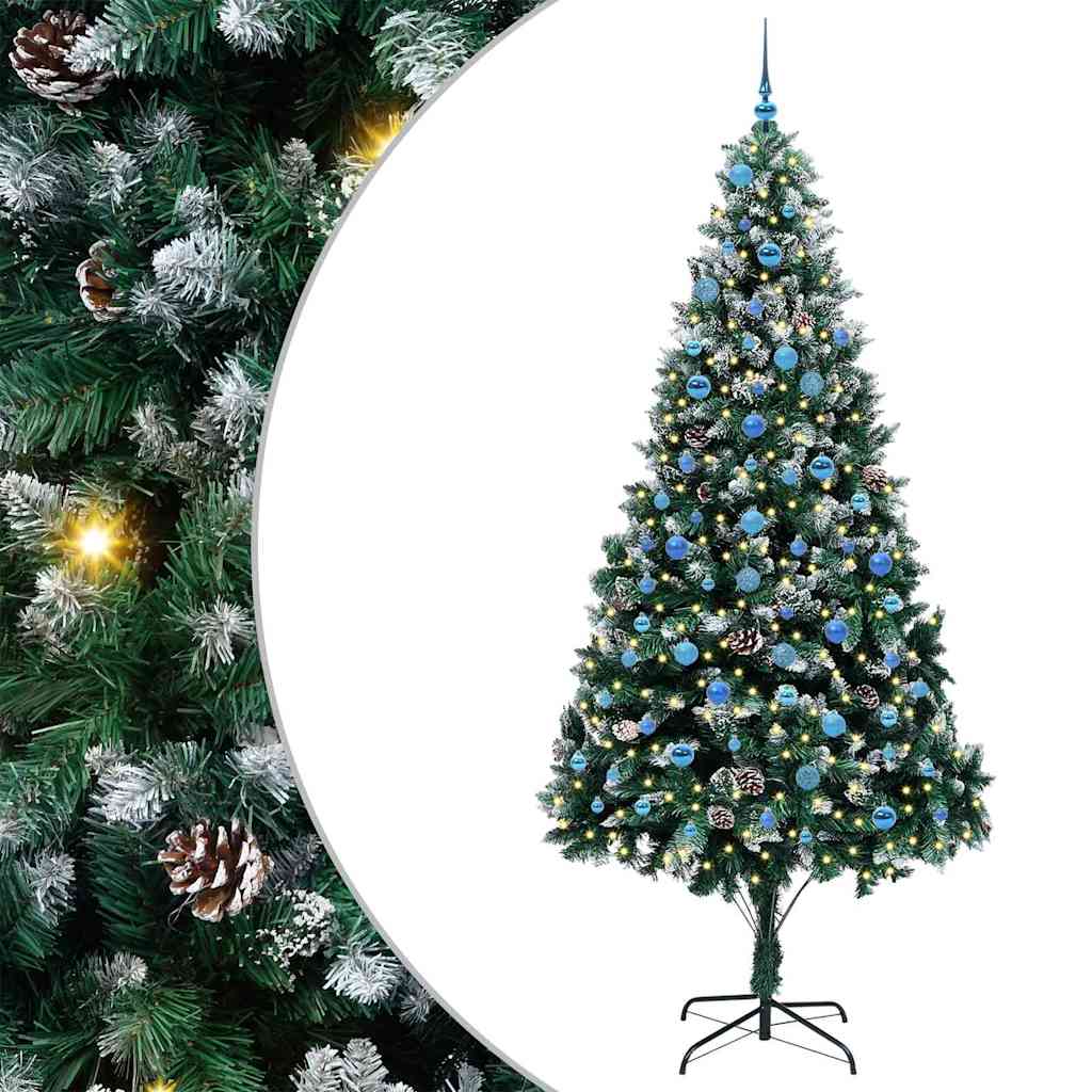 Vidaxx künstlicher Weihnachtsbaum grün 240 cm PVC und Stahl und Kunststoff
