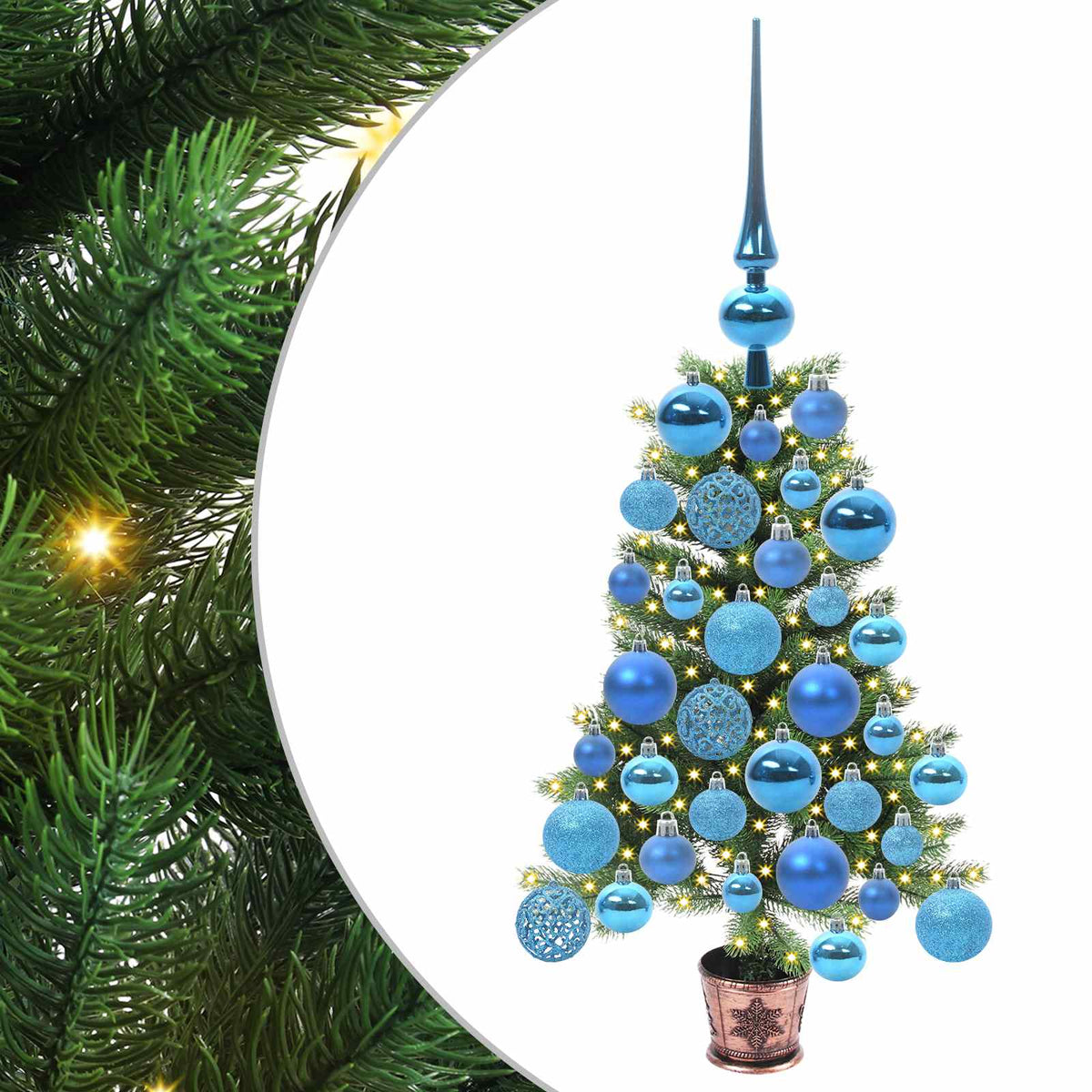 VidaXL Weihnachtsbaum mit 150 LEDs mit Standard grün 65 cm PE