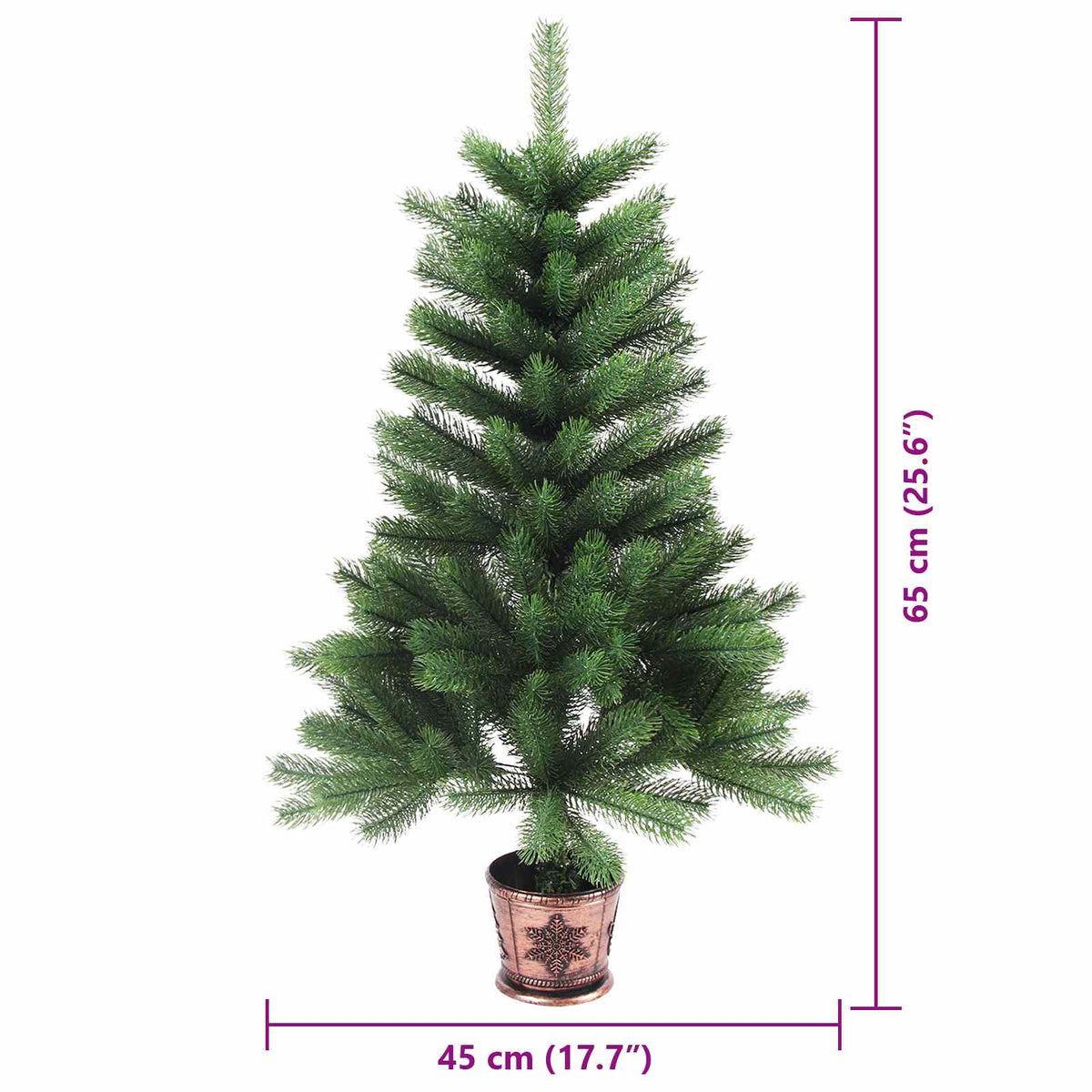 VidaXL Weihnachtsbaum mit 150 LEDs mit Standard grün 65 cm PE