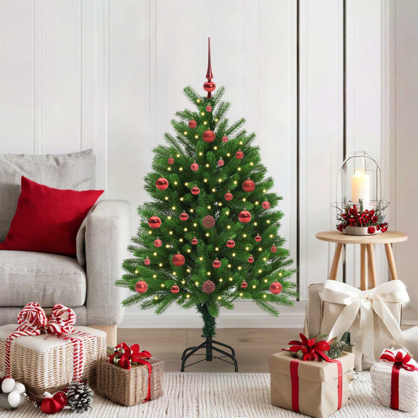 VidaXL Weihnachtsbaum mit 150 LEDs mit Standard-Grün 120 cm PE