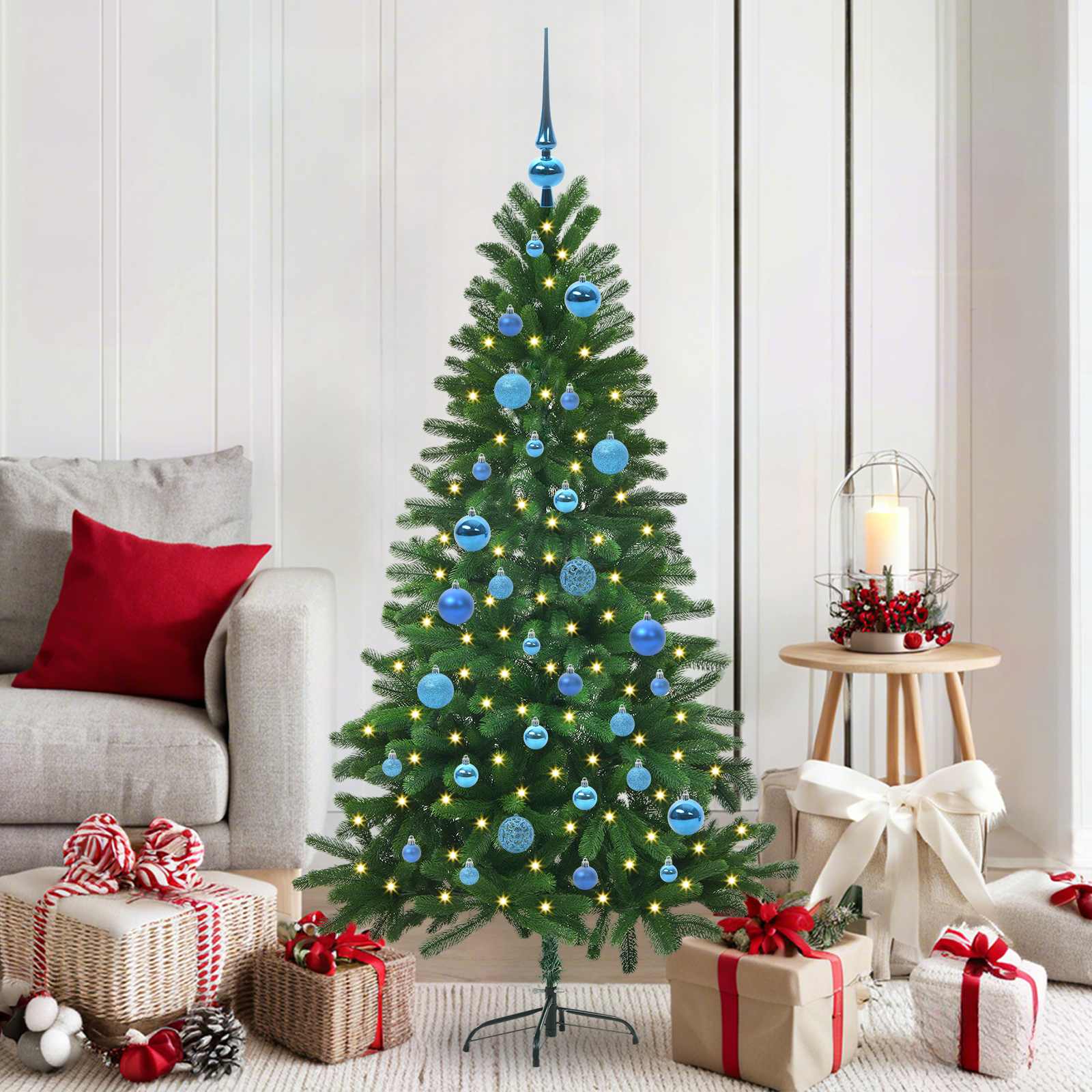 VidaXL Weihnachtsbaum mit 150 LEDs mit Standard-Grün 150 cm PE