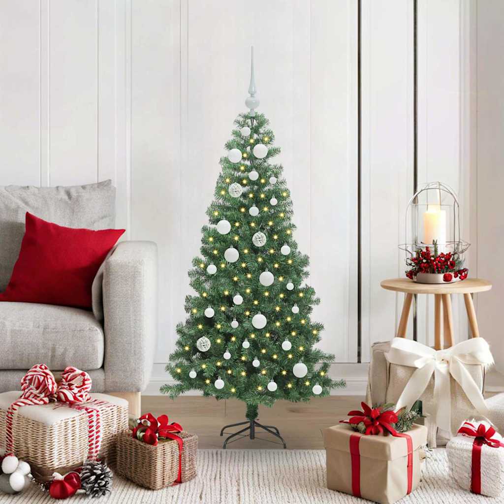 VidaXL Weihnachtsbaum mit 150 LEDs mit standardmäßigem grünem 120 cm PVC