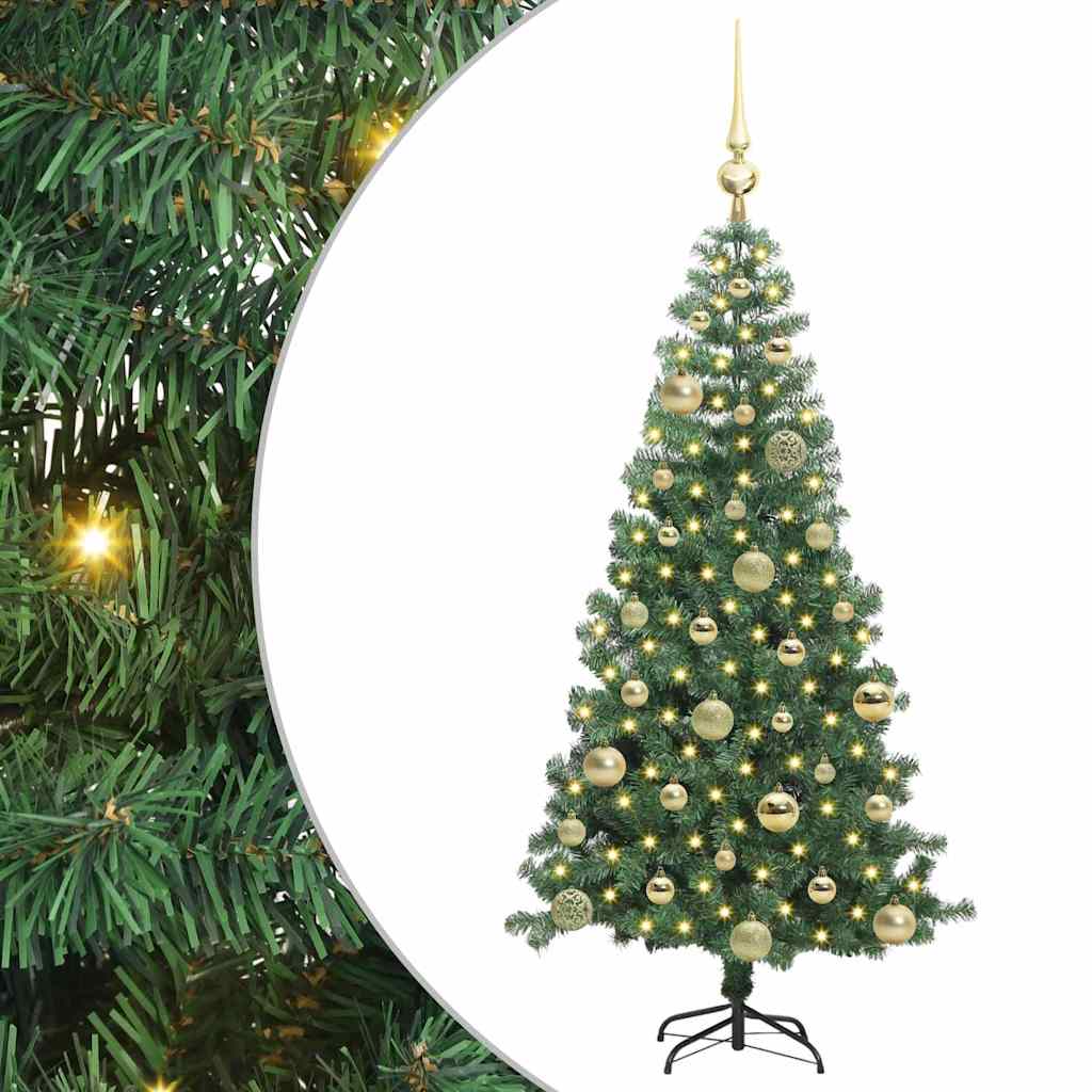 VidaXL Weihnachtsbaum mit 150 LEDs mit standardmäßigem grünem 120 cm PVC