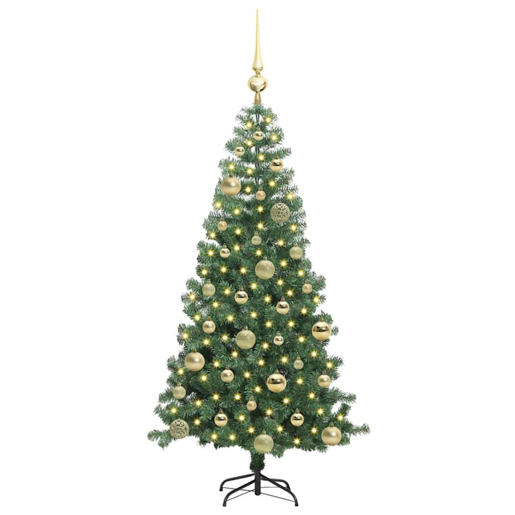 VidaXL Weihnachtsbaum mit 150 LEDs mit standardmäßigem grünem 120 cm PVC