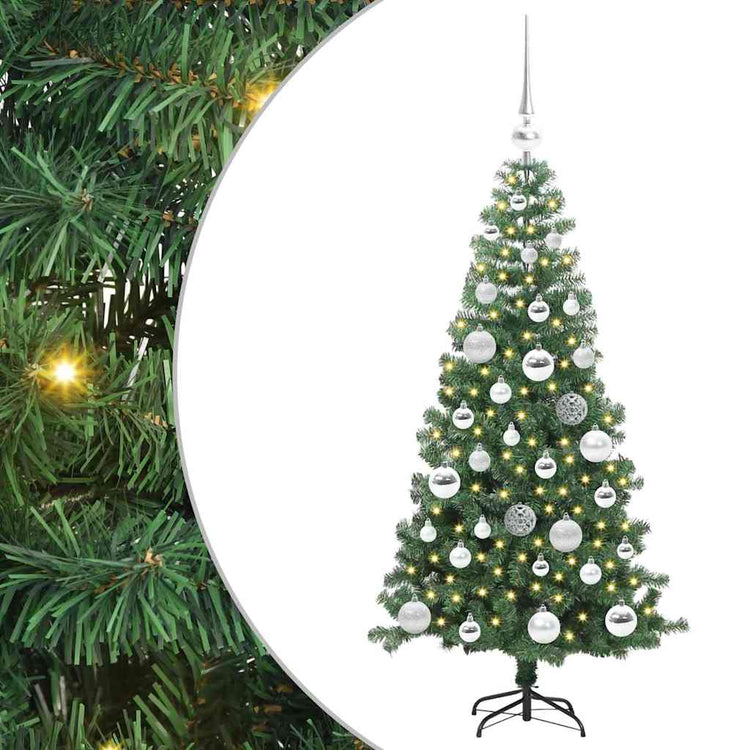 VidaXL Weihnachtsbaum mit 150 LEDs mit standardmäßigem grünem 120 cm PVC