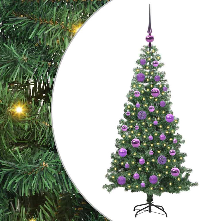VidaXL Weihnachtsbaum mit 150 LEDs mit standardmäßigem grünem 120 cm PVC