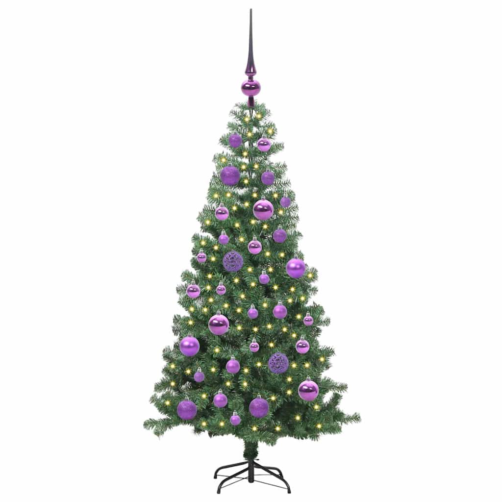 VidaXL Weihnachtsbaum mit 150 LEDs mit standardmäßigem grünem 120 cm PVC