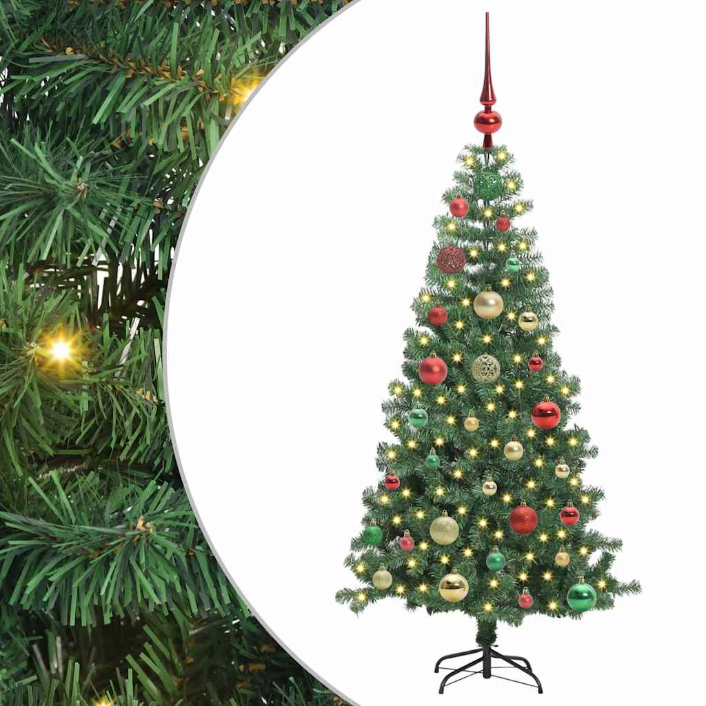 VidaXL Weihnachtsbaum mit 150 LEDs mit standardmäßigem grünem 120 cm PVC