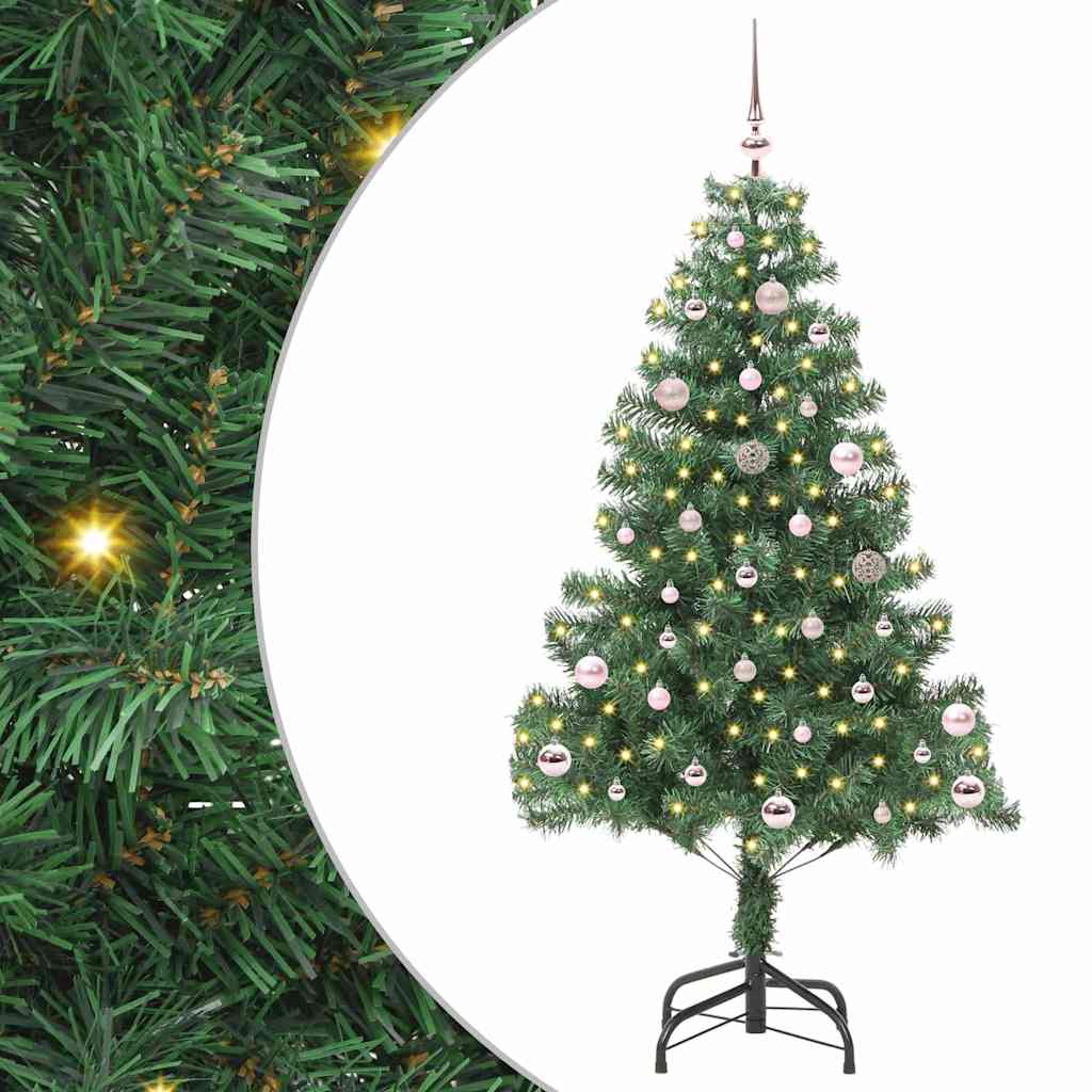VidaXL Weihnachtsbaum mit 150 LEDs mit standardmäßigem grünem 150 cm PVC