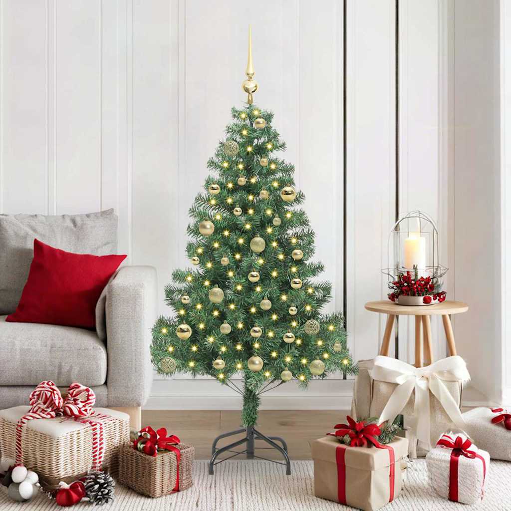 VidaXL Weihnachtsbaum mit 150 LEDs mit standardmäßigem grünem 150 cm PVC