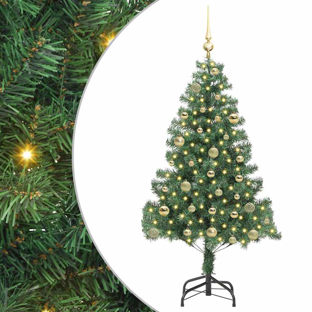 VidaXL Weihnachtsbaum mit 150 LEDs mit standardmäßigem grünem 150 cm PVC