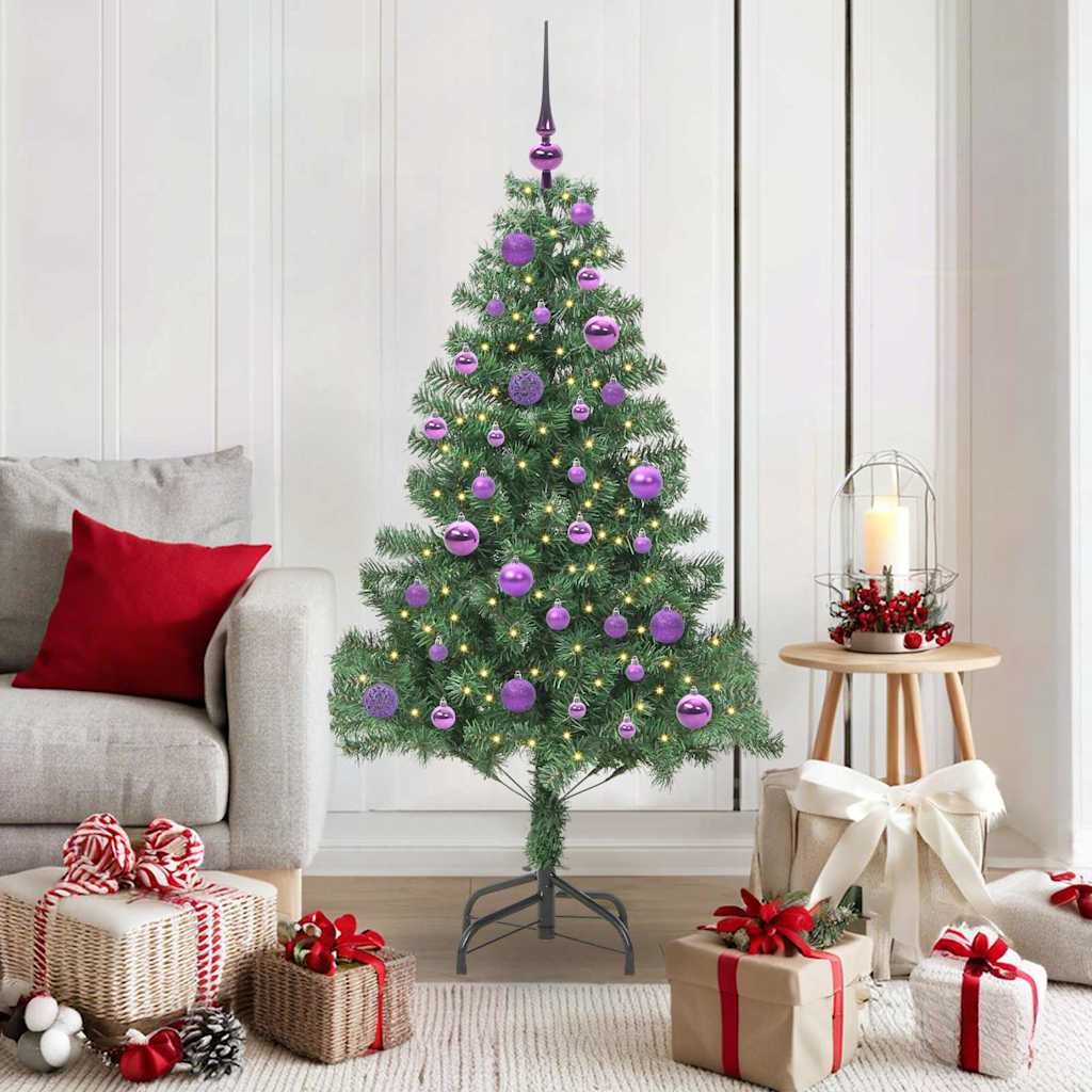 VidaXL Weihnachtsbaum mit 150 LEDs mit standardmäßigem grünem 150 cm PVC