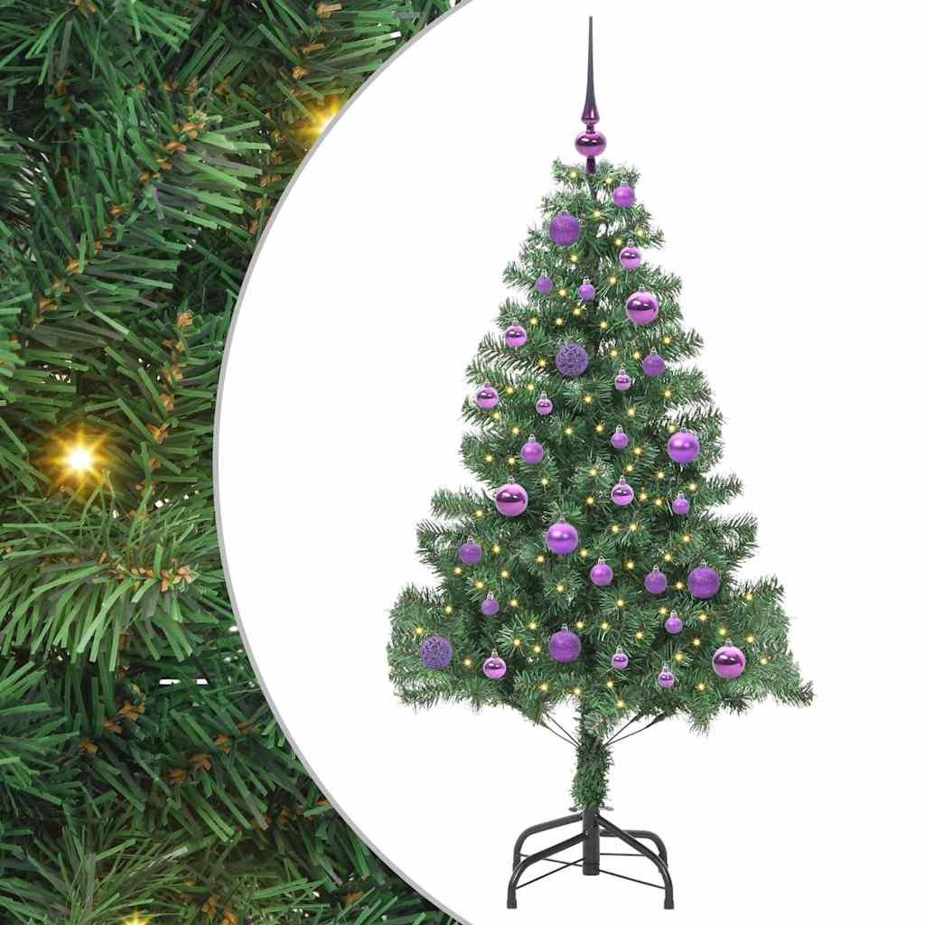 VidaXL Weihnachtsbaum mit 150 LEDs mit standardmäßigem grünem 150 cm PVC
