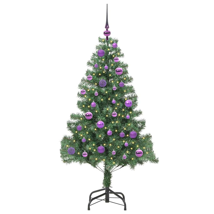 VidaXL Weihnachtsbaum mit 150 LEDs mit standardmäßigem grünem 150 cm PVC