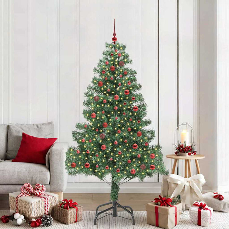 VidaXL Weihnachtsbaum mit 300 LEDs mit standardmäßigem grünem 210 cm PVC