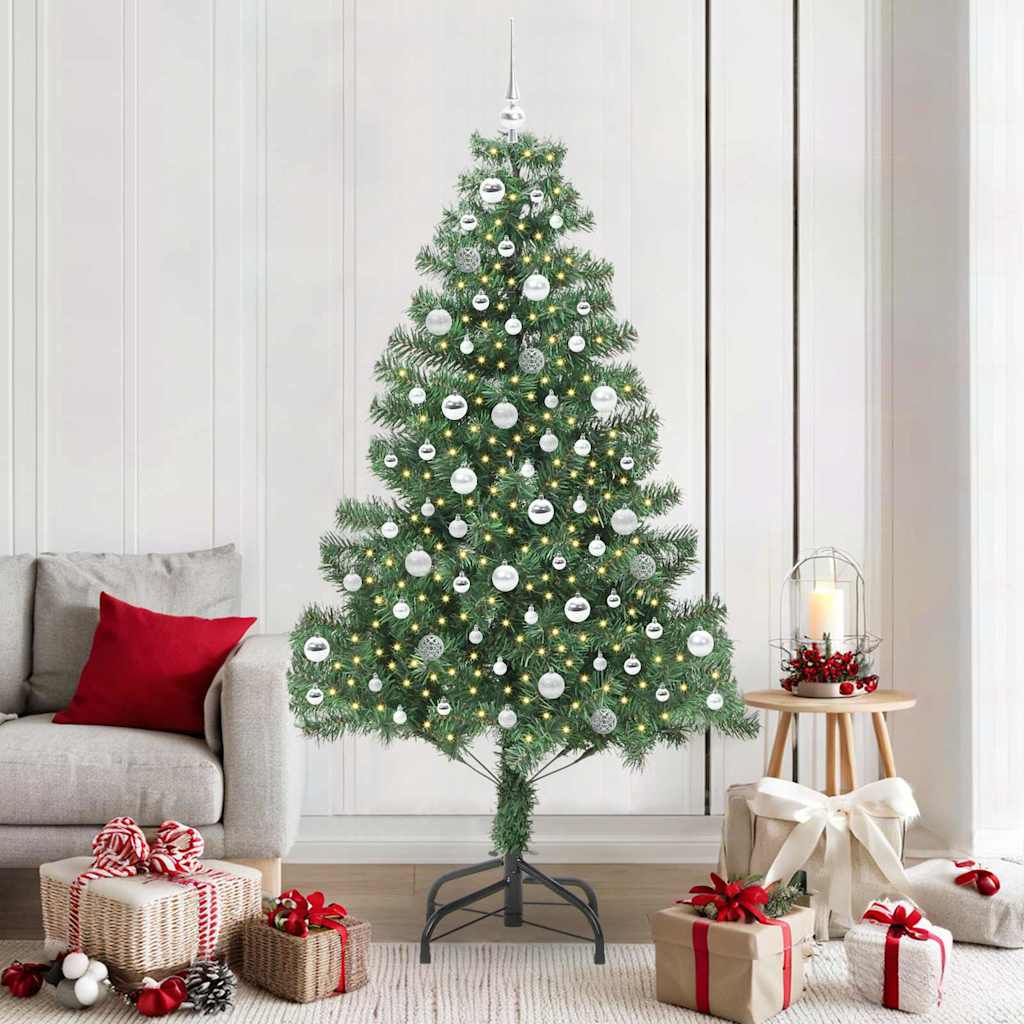 VidaXL Weihnachtsbaum mit 300 LEDs mit standardmäßigem grünem 210 cm PVC