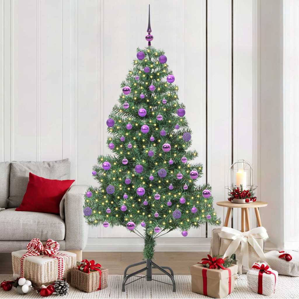 VidaXL Weihnachtsbaum mit 300 LEDs mit standardmäßigem grünem 210 cm PVC