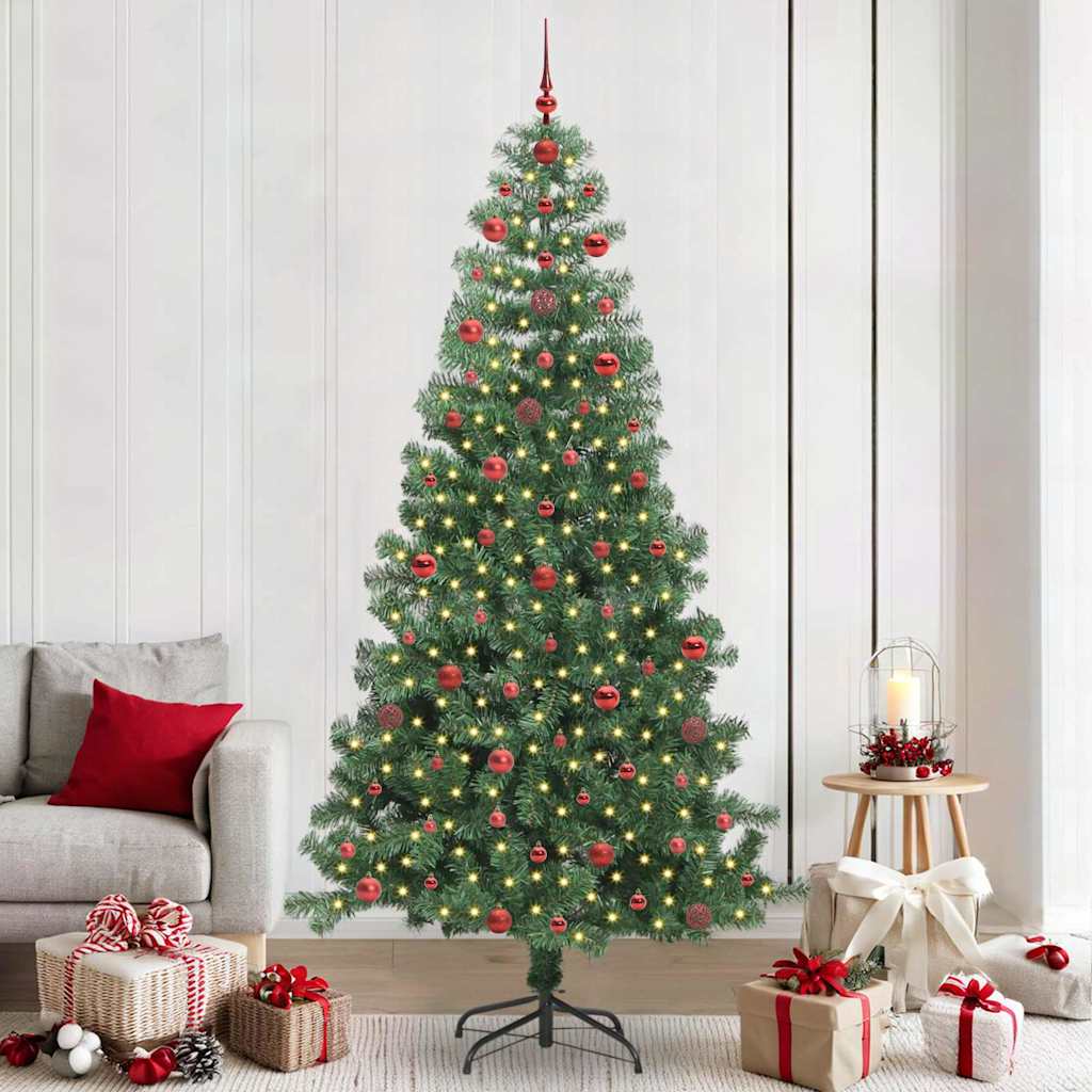 VidaXL Weihnachtsbaum mit 300 LEDs mit standardmäßigem grünem 240 cm PVC