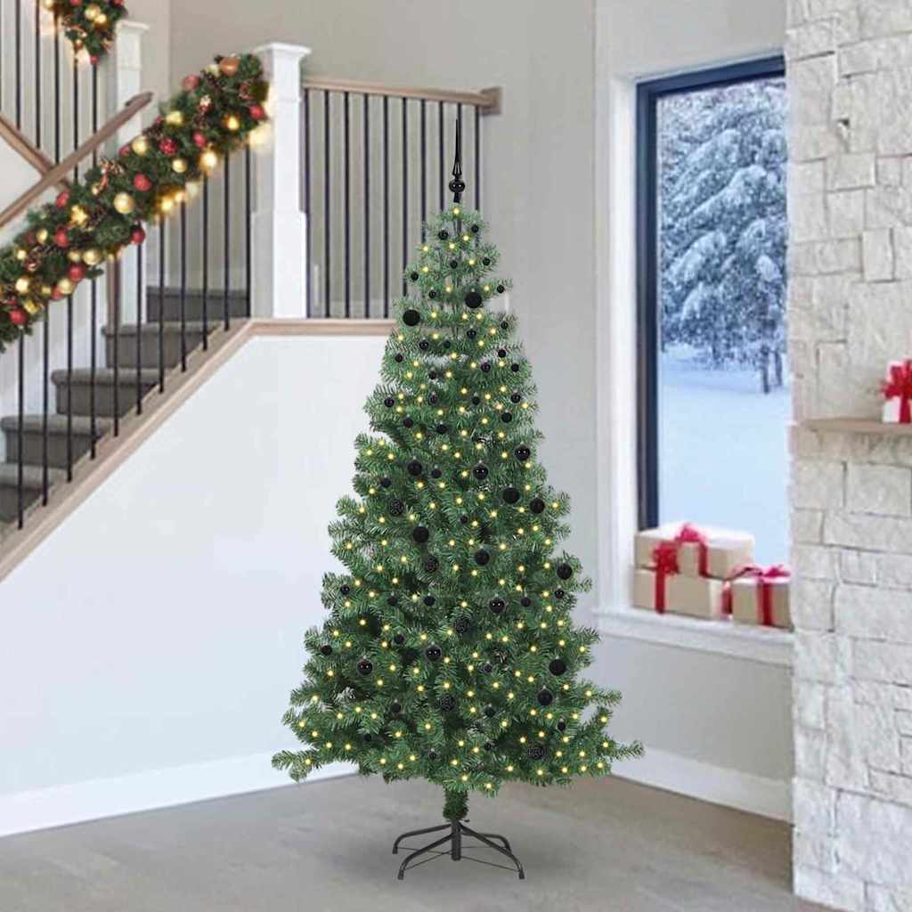 VidaXL Weihnachtsbaum mit 300 LEDs mit standardmäßigem grünem 240 cm PVC