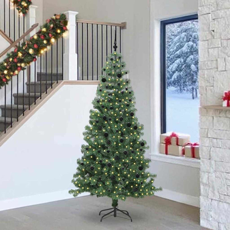 VidaXL Weihnachtsbaum mit 300 LEDs mit standardmäßigem grünem 240 cm PVC
