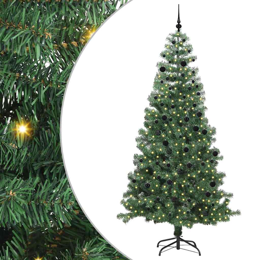 VidaXL Weihnachtsbaum mit 300 LEDs mit standardmäßigem grünem 240 cm PVC