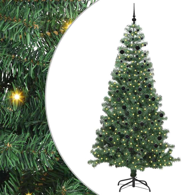 VidaXL Weihnachtsbaum mit 300 LEDs mit standardmäßigem grünem 240 cm PVC