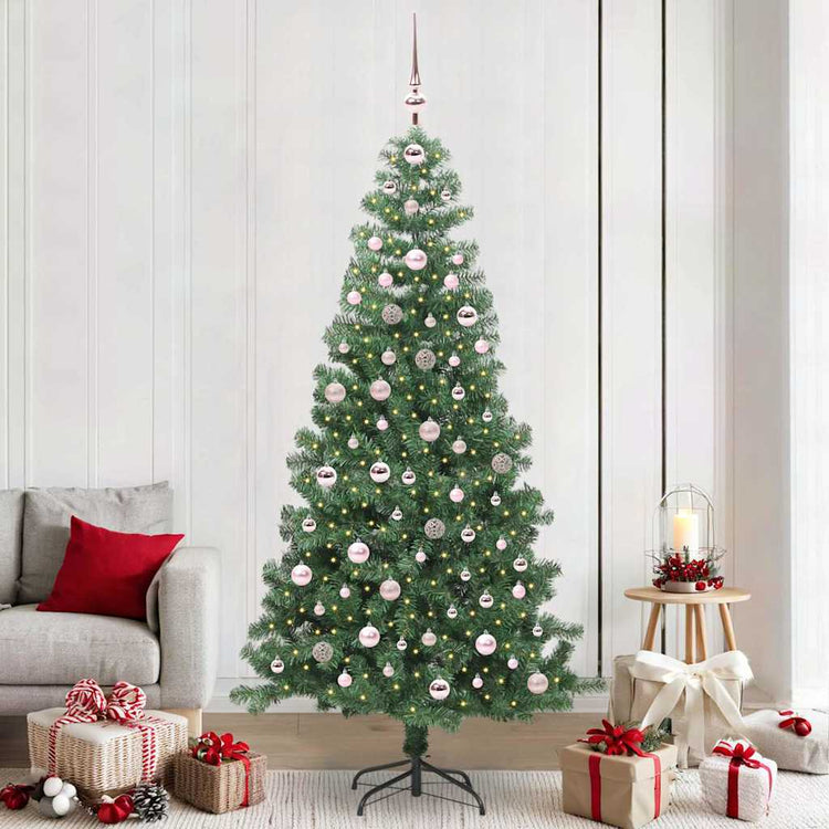 VidaXL Weihnachtsbaum mit 300 LEDs mit standardmäßigem grünem 240 cm PVC
