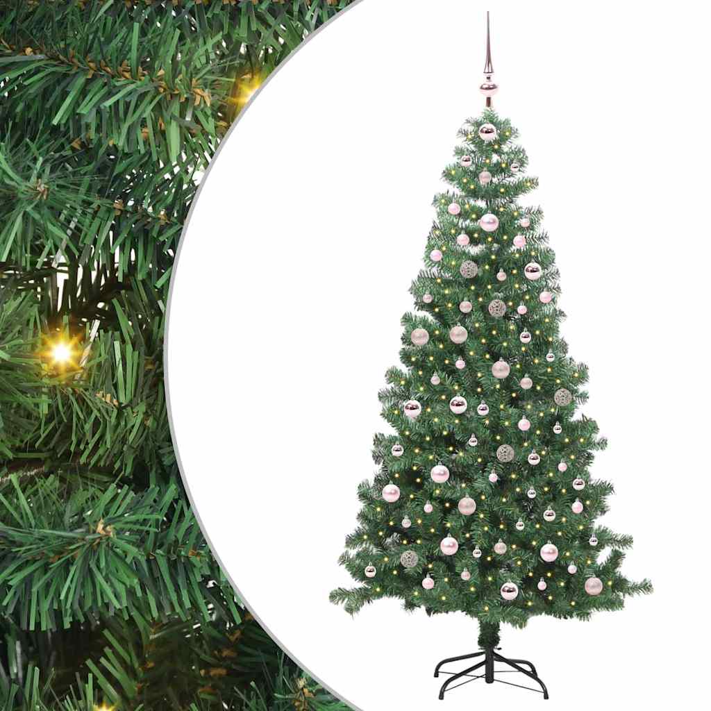 VidaXL Weihnachtsbaum mit 300 LEDs mit standardmäßigem grünem 240 cm PVC