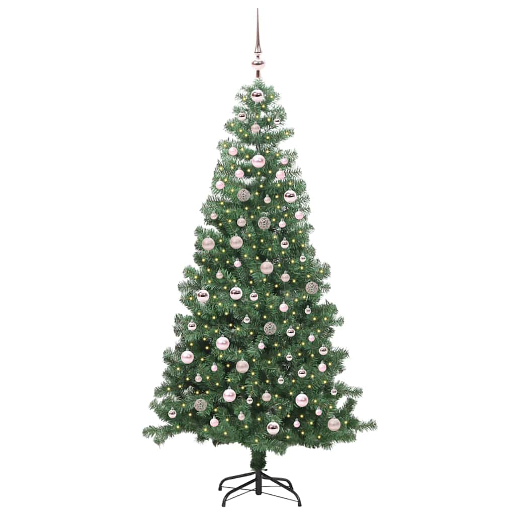 VidaXL Weihnachtsbaum mit 300 LEDs mit standardmäßigem grünem 240 cm PVC