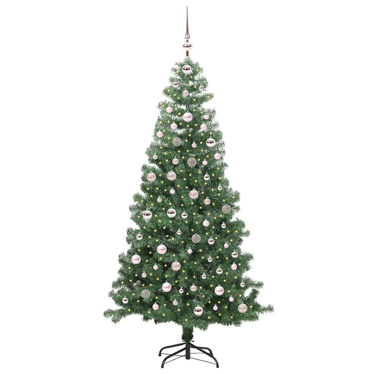 VidaXL Weihnachtsbaum mit 300 LEDs mit standardmäßigem grünem 240 cm PVC