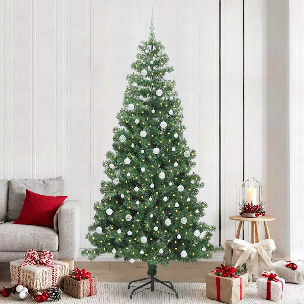 VidaXL Weihnachtsbaum mit 300 LEDs mit standardmäßigem grünem 240 cm PVC