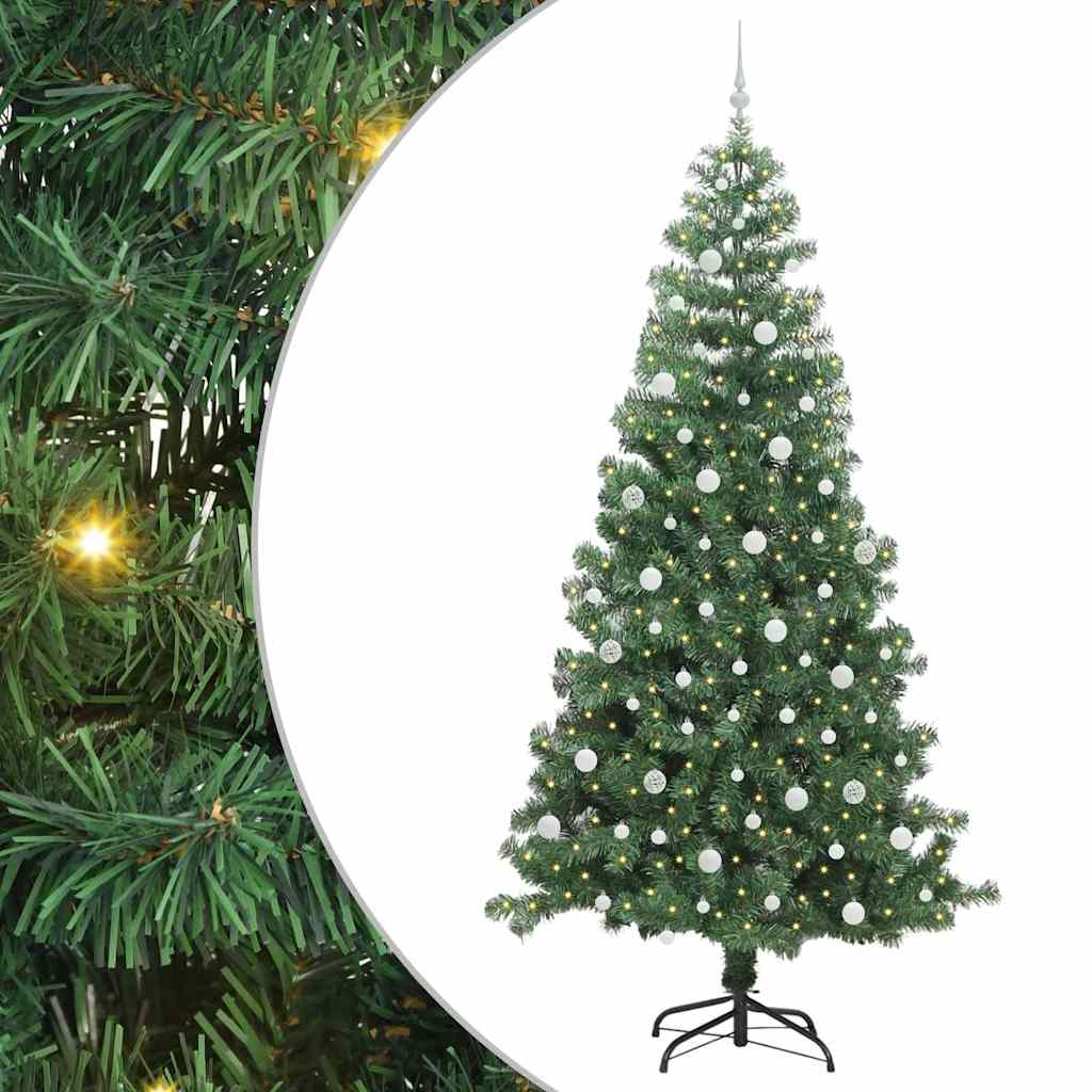 VidaXL Weihnachtsbaum mit 300 LEDs mit standardmäßigem grünem 240 cm PVC