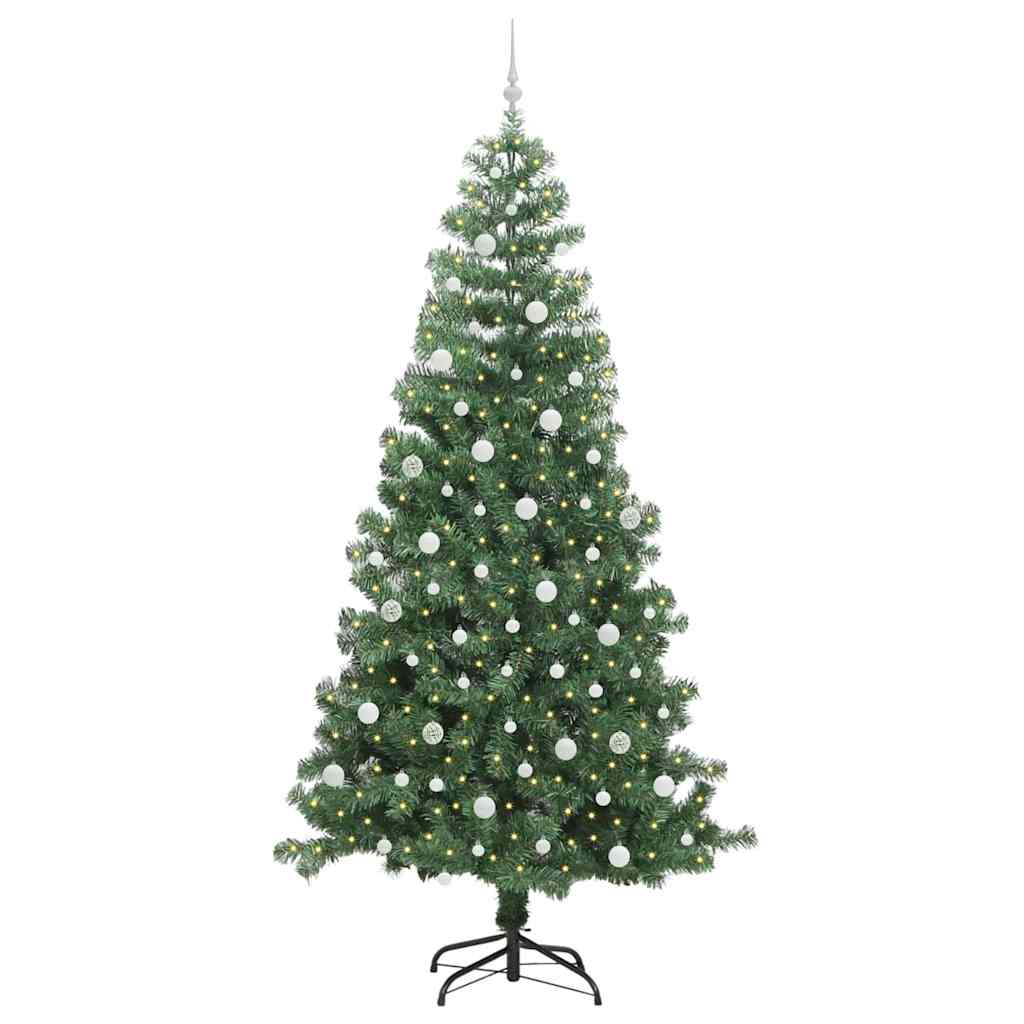 VidaXL Weihnachtsbaum mit 300 LEDs mit standardmäßigem grünem 240 cm PVC