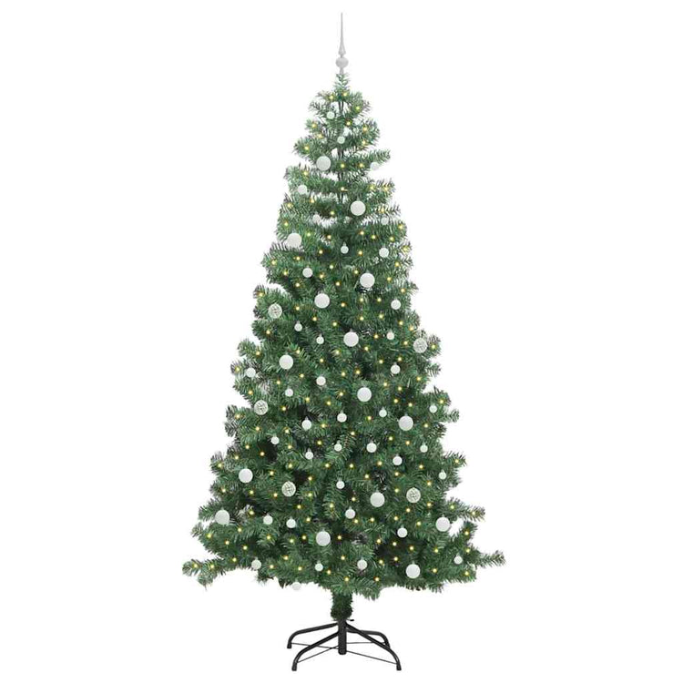 VidaXL Weihnachtsbaum mit 300 LEDs mit standardmäßigem grünem 240 cm PVC