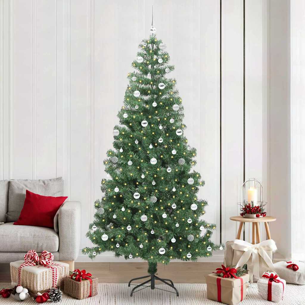 VidaXL Weihnachtsbaum mit 300 LEDs mit standardmäßigem grünem 240 cm PVC