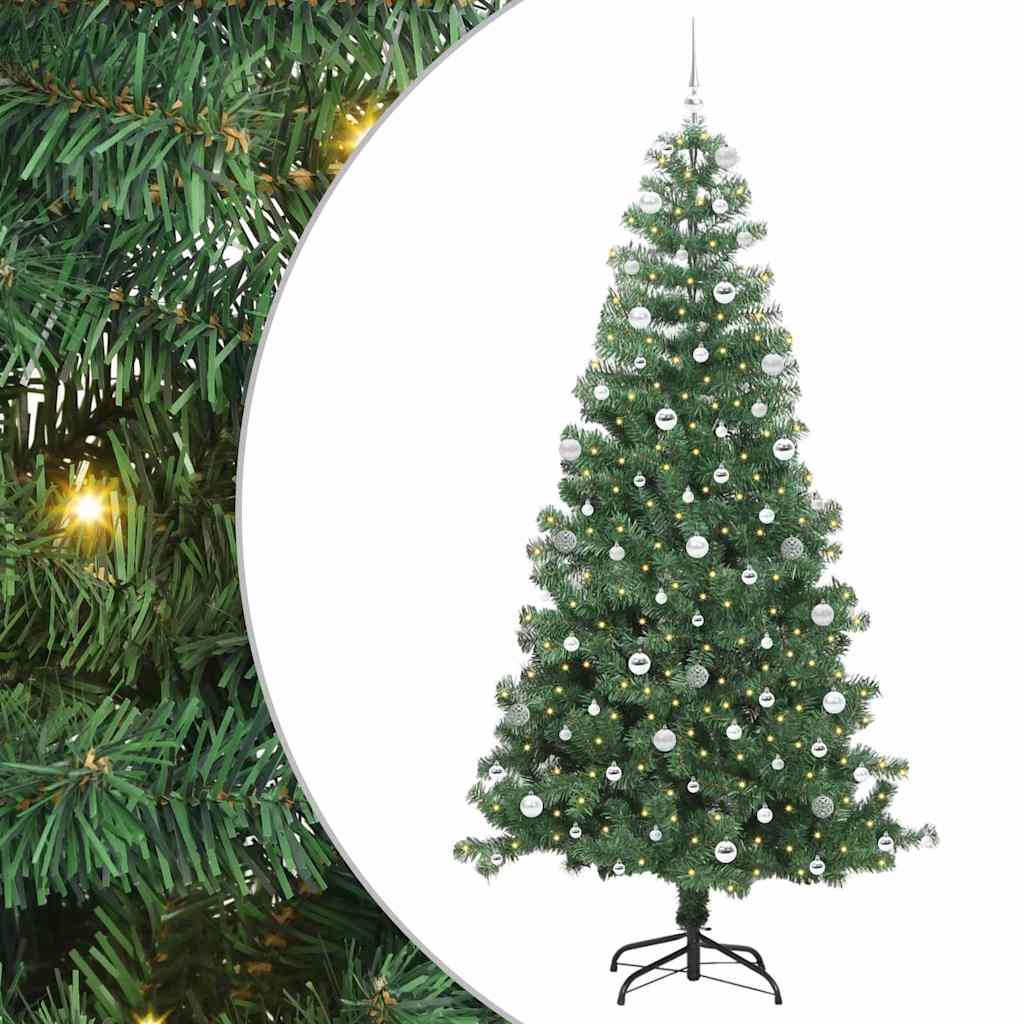 VidaXL Weihnachtsbaum mit 300 LEDs mit standardmäßigem grünem 240 cm PVC