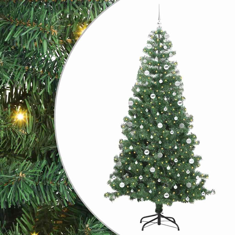 VidaXL Weihnachtsbaum mit 300 LEDs mit standardmäßigem grünem 240 cm PVC