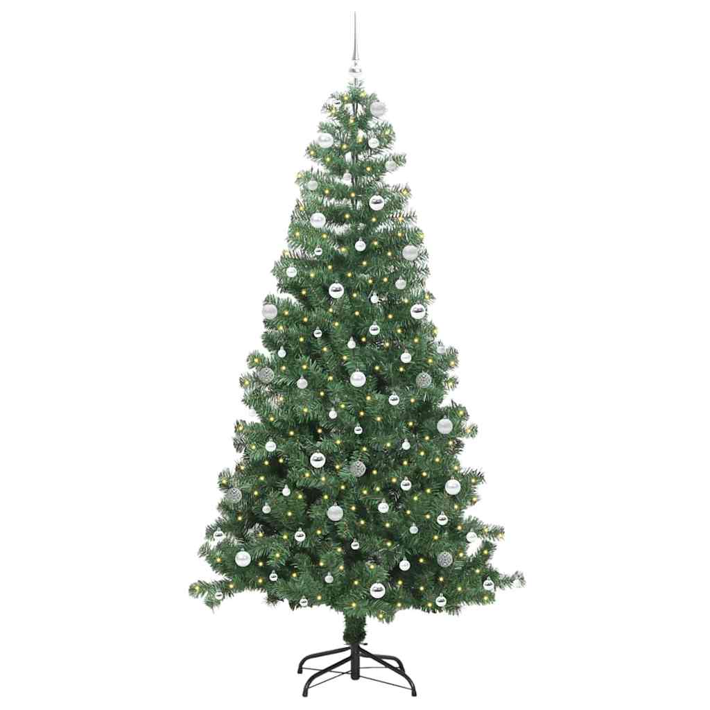 VidaXL Weihnachtsbaum mit 300 LEDs mit standardmäßigem grünem 240 cm PVC