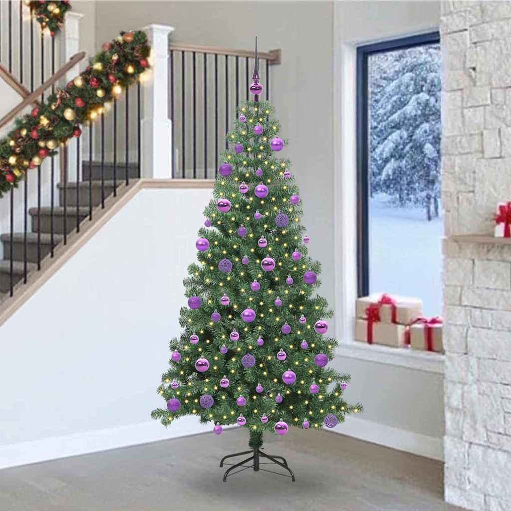 VidaXL Weihnachtsbaum mit 300 LEDs mit standardmäßigem grünem 240 cm PVC